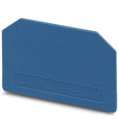 Phoenix Contact End cover; Length: 46mm; Width: 1mm; Color: Blue